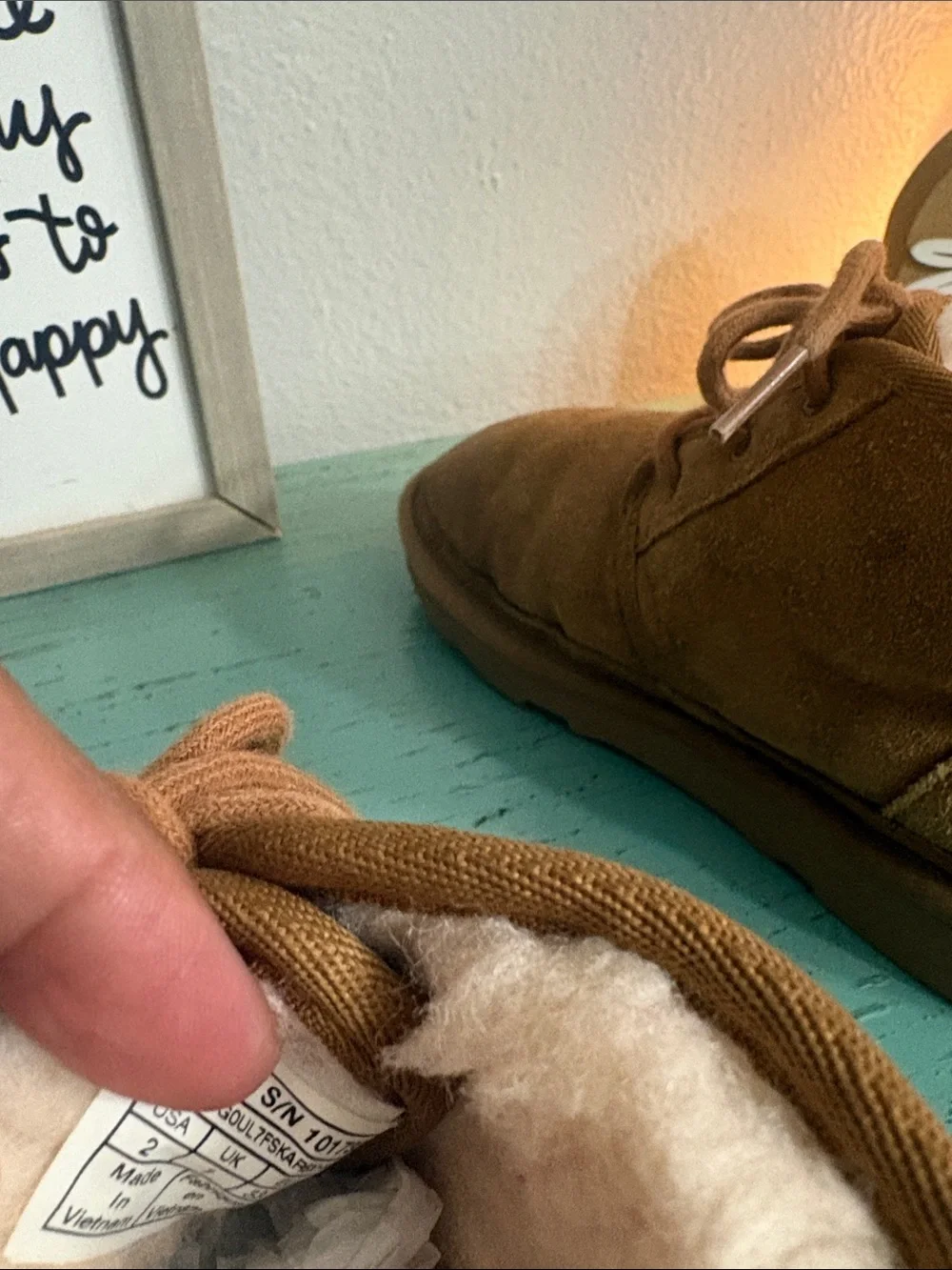 UGG Kids Chestnut Suede Lace-Up Ankle Boots